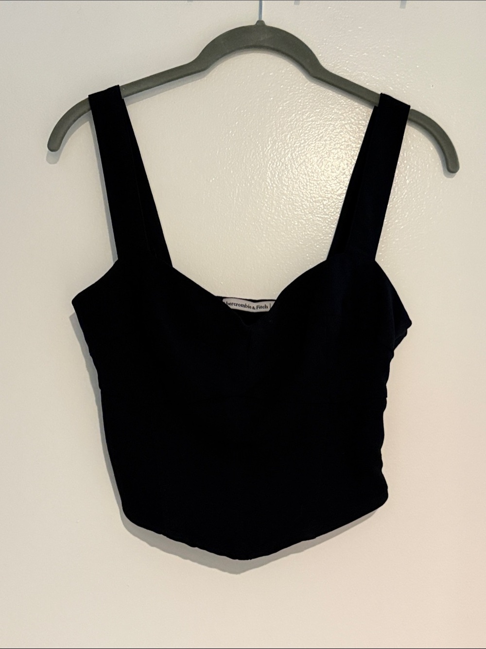 Abercrombie & Fitch Black Sweetheart Cropped Camisole